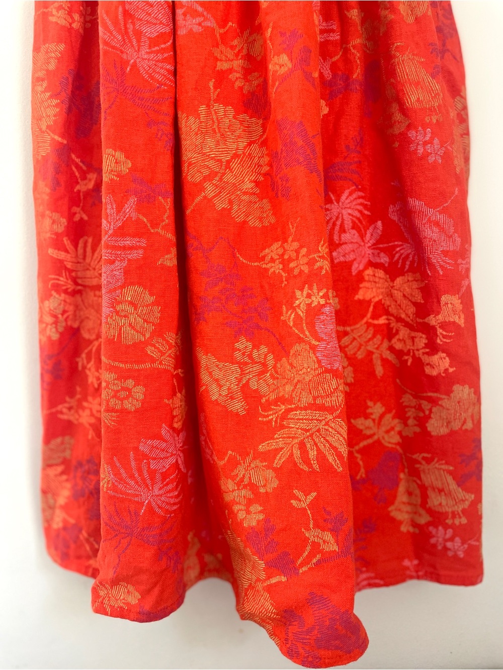 Universal Thread Floral Smocked Mini Sundress Orange Coral XS - Picture 7 of 7